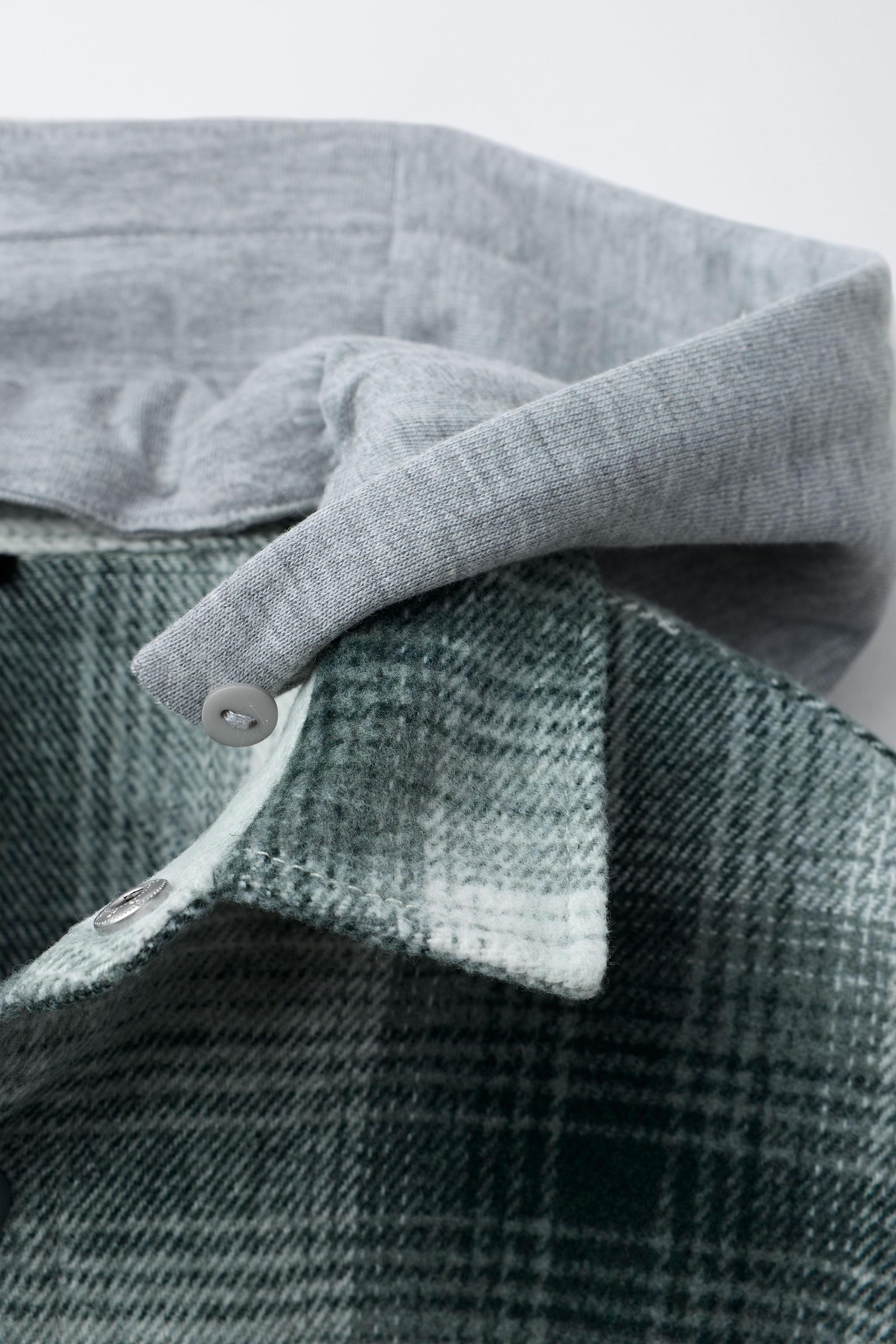 PLAID OVERSHIRT WITH REMOVABLE FLEECE HOOD